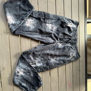 Sanctuary Gray Tie-Dye Joggers